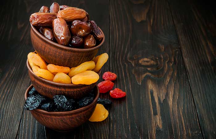 Estrogen-rich dried apricots, dates, and prunes