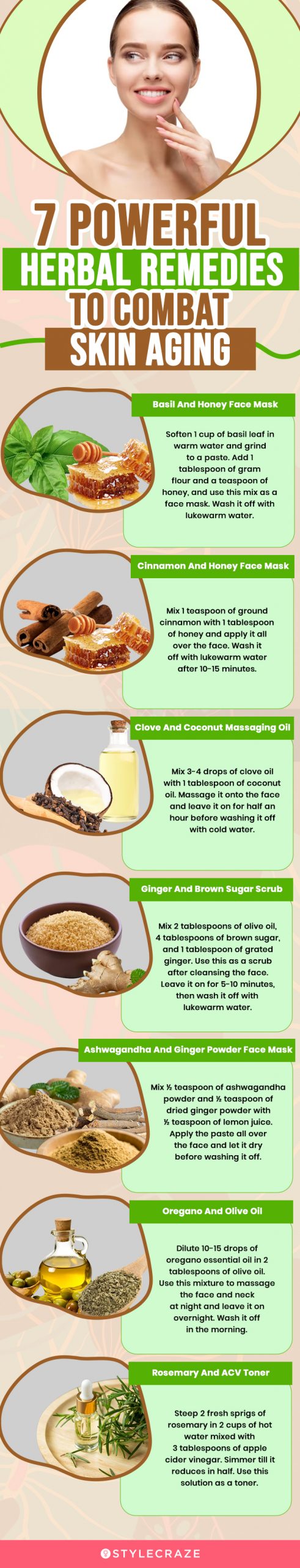 7 powerful herbal remedies to combat skin aging (infographic)