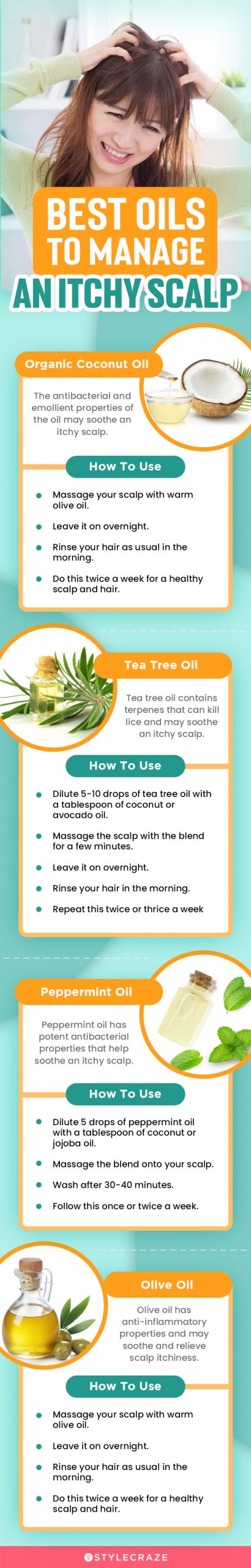 best oils to manage an itchy scalp (infographic)