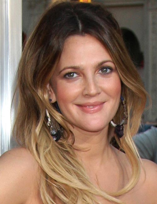 Bronde ombre shaggy hairstyle for a round face