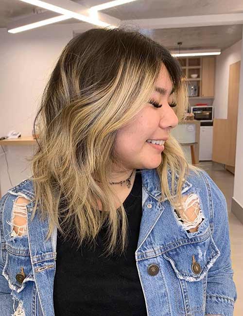 Rose gold ombre Japanese hairstyle for women