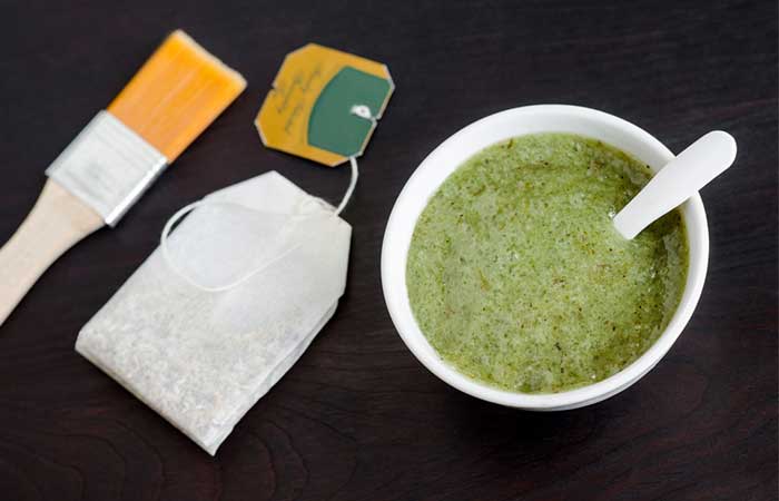 DIY green tea mud mask